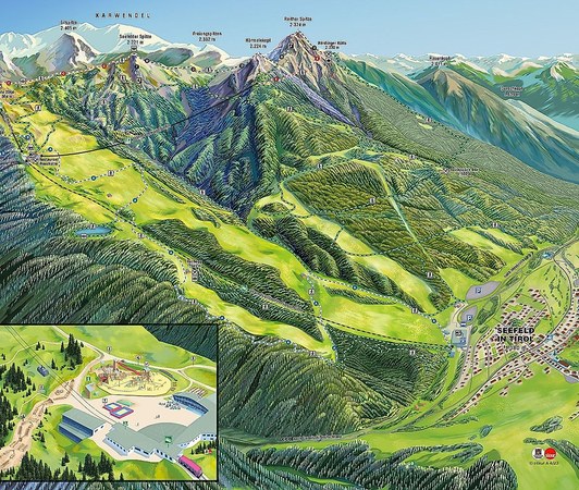 Sommerpanorama der Wanderregion Rosshütte, Seefeld