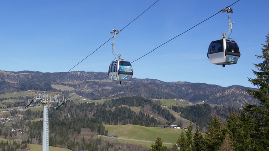 Gondola branding with aspirin in the Kössen-Hochkössen mountain region