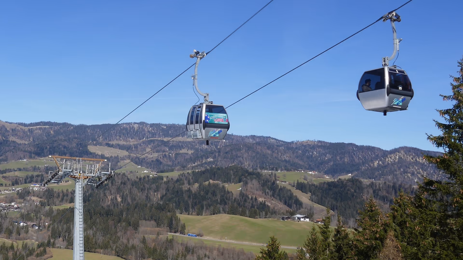 Gondola branding with aspirin in the Kössen-Hochkössen mountain region