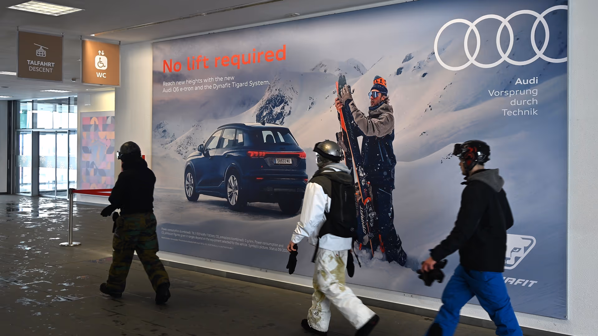 Indoor Impact Audi in a valley station in the Ski Arlberg ski area, St. Anton