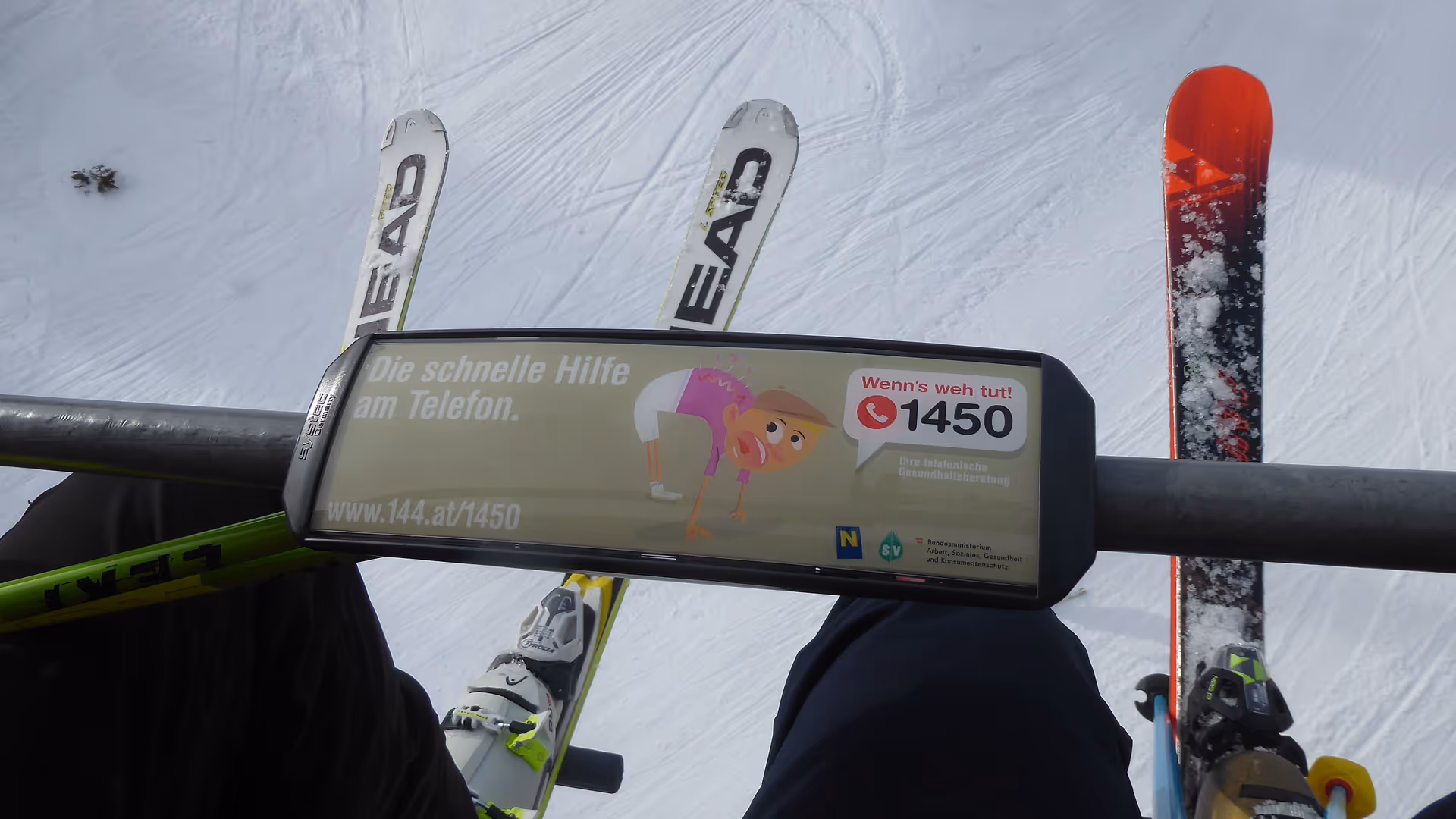 Branding Sesselliftbügel im Skigebiet Hochkar