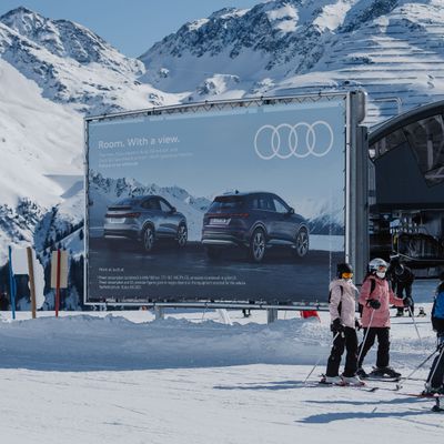 Megaboard Audi freestanding at Ski Arlberg, St. Anton