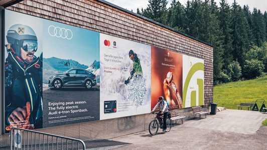 Outdoor Impacts with Audi, Mastercard, Wellendorf and Allianz subjects in the KitzSki summer mountain region in Kitzbühel
