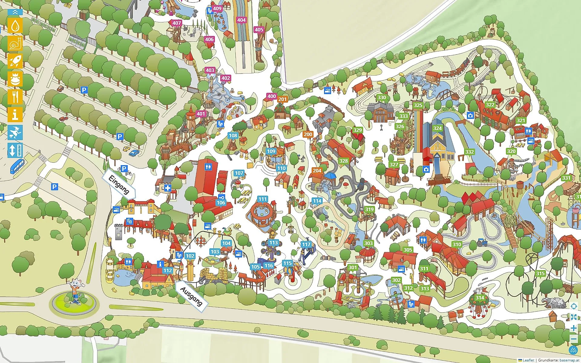 Leisuremap from a Familypark